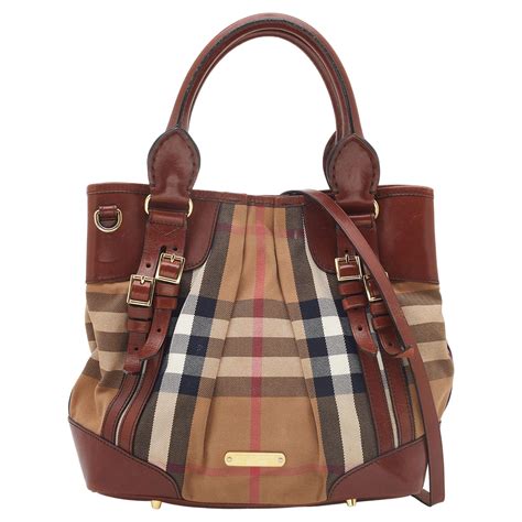 Burberry Bridle House Check Whipstitch Tote 